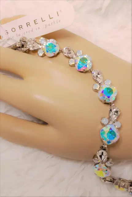 *NEW* & *RETIRED* ~ SorrelliI ~ " WHITE  BRIDAL " ~ SIREN ~ Multi-Cut~ Bracelet