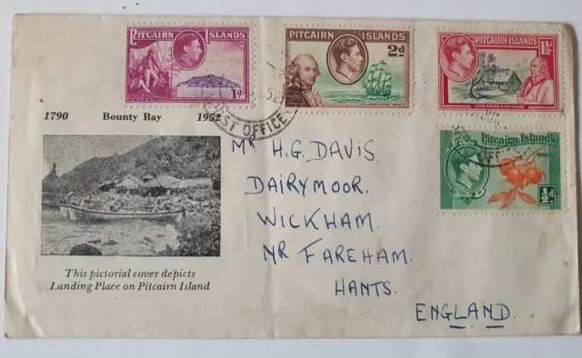 Pitcairn Islands - Kg Vi - Bounty Bay Cover To England  - June 1952