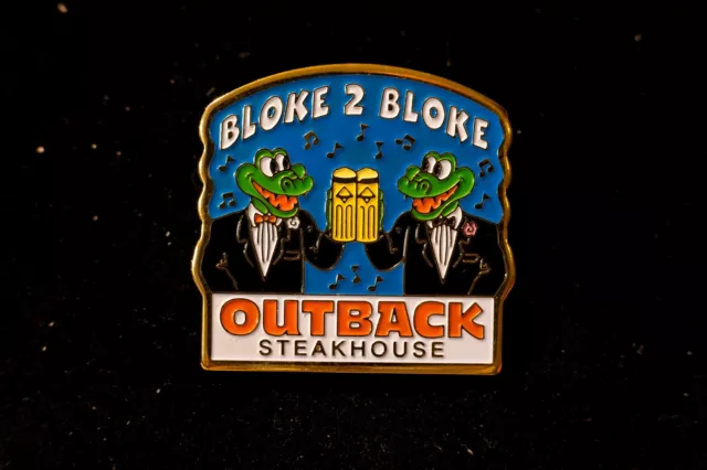 Outback Steakhouse Restaurant Collectible Pin:  Alligators Toast Bloke to Bloke