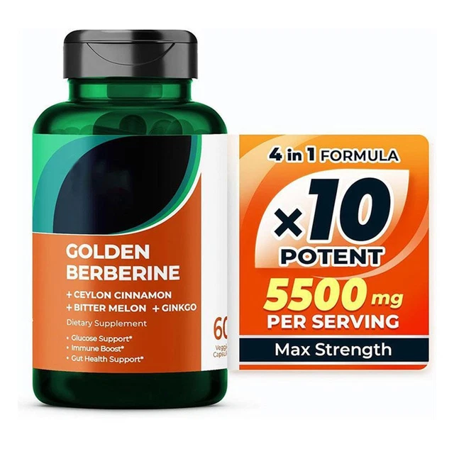 BERBERINE+CEYLON CINNAMON + Bitter Melon + Gingko 120 Capsules~ EUR 8