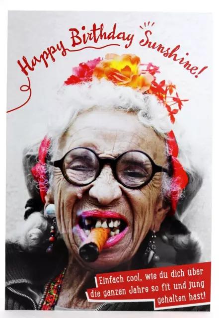 ALTE OMA GEBURTSTAGSKARTE lustige Karte Geburtstag Geburtstagskarte