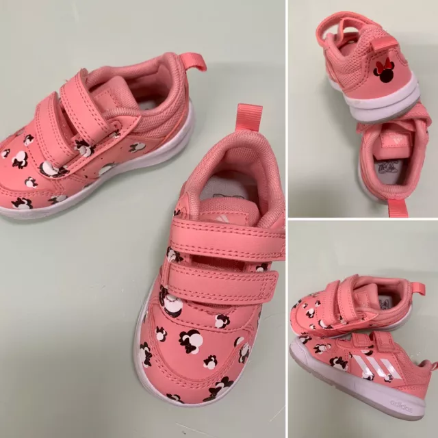 Disney ADIDAS Minnie Mouse Baby Girls Infants Pink Trainers Pumps Size 5 Eu 21