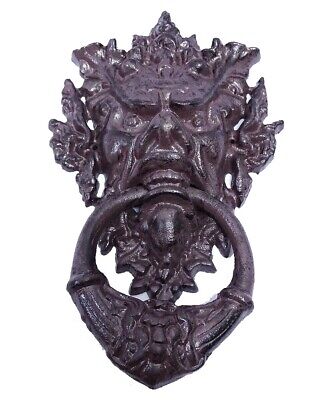 hauteur 25 cm Heurtoir de porte en fonte style vintage motif viking tête 