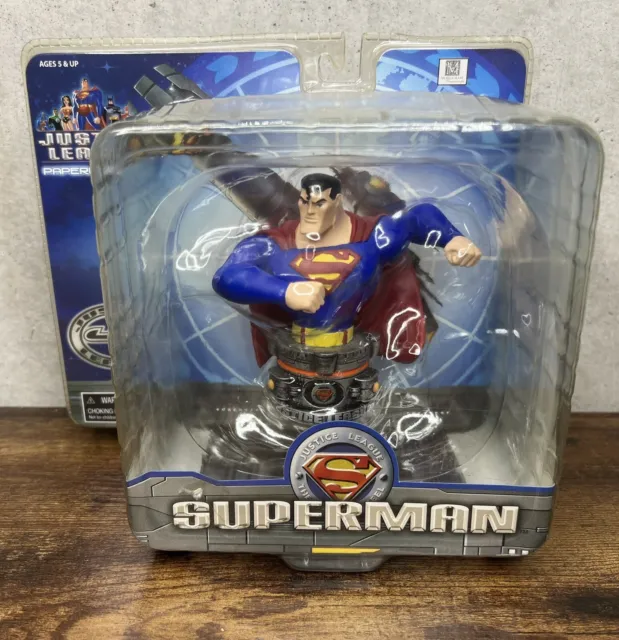 Monogram DC Justice League Superman Paperweight Mini Bust Figure Statue 5" New