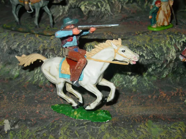 1 x   Elastolin Cowboy Reiter,  Hausser Figur,   7 cm, schön, alt, top