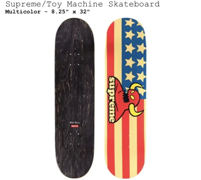 Supreme x Toy Machine Skateboard Deck SS24 - 8.25” x 32” - In Hand - Next Day🚚