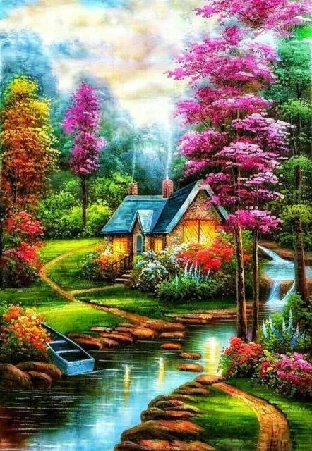 UK , Scenery Diamond Painting  Kit, FULL DRILL, Square Diamonds