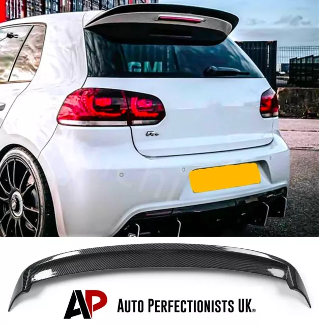 VW Golf MK6 GTD GTI R20 R Carbon Fibre Rear Boot Roof Spoiler Wing 2008-2013