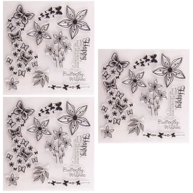 3 stücke klar stempel transparent dichtstempel für diy scrapbooking handwerk