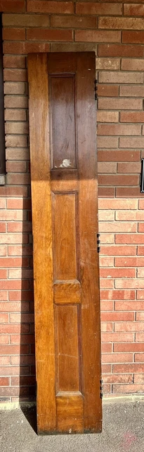 Scarce Antique Interior Wood 2 Sided Hinged Pantry Door 3 Panel 96” X 17”