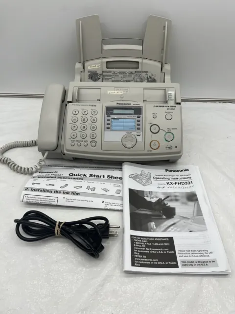 Panasonic KX-FHD331 Plain Paper Fax & Copier High Speed Caller ID w/Phone works