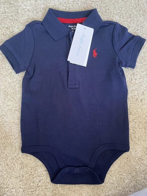 ralph lauren baby grow navy blue 6 months