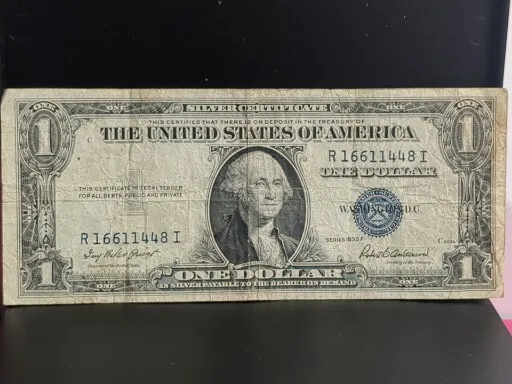 $1 1935-F 1 R/I Block Blue Seal Silver Certificate