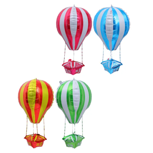 4 Pcs Aluminum Foil Balloon Baby Hot Air Balloons Inflatable Party Props