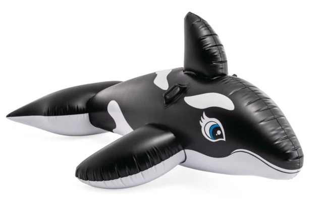 INTEX INFLATABLE FLOATING Whale Ride On Swimming Pool Giant Toy Kids 3y ...
