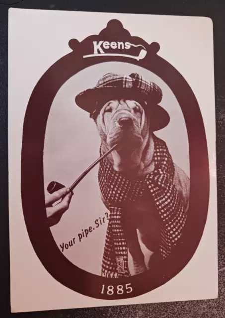 vtg postcard Keens Restaurant 1885 New York CIty dog Your Pipe Sir unposted