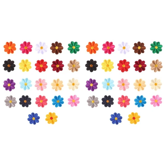 44PCSSonnenblumengestickteNähenFleckenapplique-Kleidung-Kleid-Hut