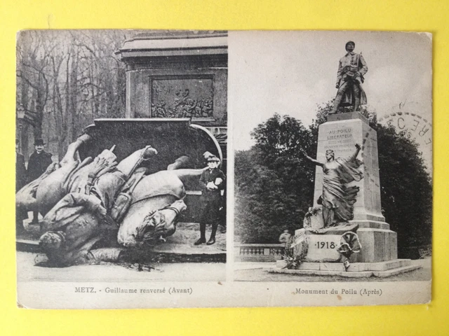 cpa Lorraine METZ Moselle GUILLAUME II overturned before MONUMENT du HAIRU after