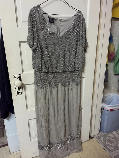 Pisarro  Nights Beaded  Dress,  Formal Gray