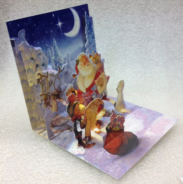PopShots 3D Pop-Up Greeting Card Merry Christmas Pop Shots Santa