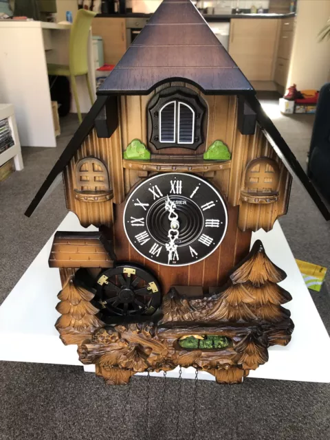 Kaiser Quartz large Wooden Cuckoo Clock Battery Operated Fully Working