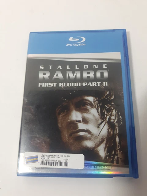 STALLONE RAMBO FIRST Blood Part II Blu Ray Movie Widescreen EUR 3,30 ...