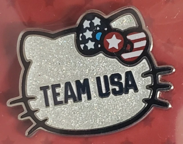 HELLO KITTY TEAM Usa Glitter Lapel Pin Tokyo Japan 2020 Olympics Team