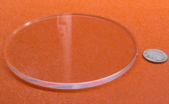 1/4" (.220") Thick x 5.00" Diameter Acrylic Circle Disc Clear  5 Pcs