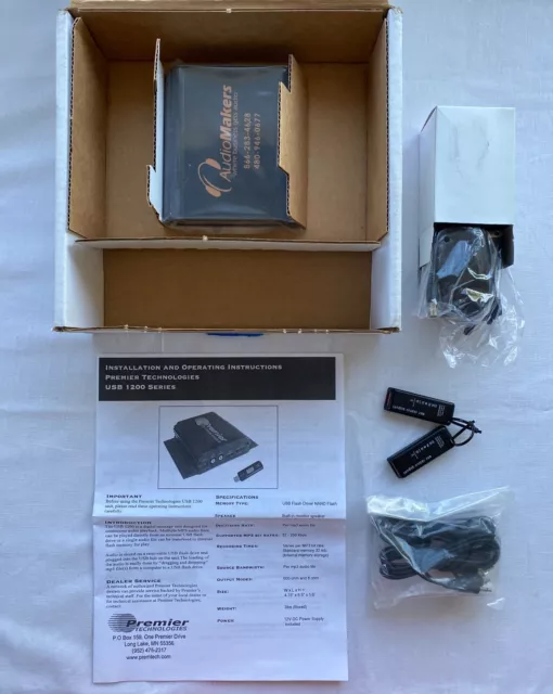 Premier Technologies USB1200 MP3 Music on Hold Messaging System - Complete