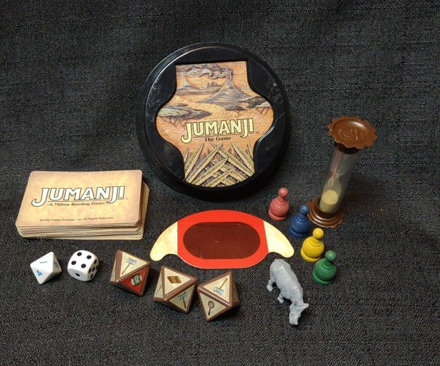 VINTAGE 1995 JUMANJI Board Game Used Replacement Piece Parts Lot Milton