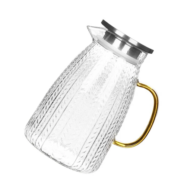 Jarra de té helado hervidor de agua oreja de trigo recipiente de plástico transparente jugo de naranja