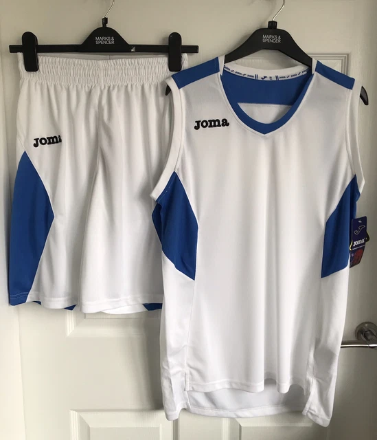 Kit Basket/Sport/Attivo Bambini Bianco/Royal Joma Senza Maniche Età 14 anni Nuovo con Etichette