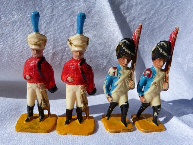 Lot De 8 Soldats En Plomb – Premier Empire, Peints à Finir, échelle 1:32, Prince August
