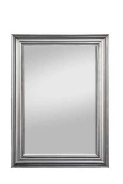 Trendline Wandspiegel Dekospiegel Rahmenspiegel silber, 60 x 90 cm