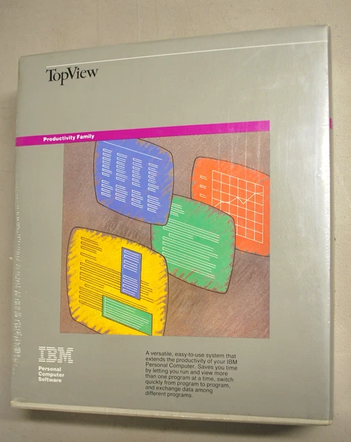 IBM TOPVIEW FAILED GUI to compete with Windows Includes Software New in