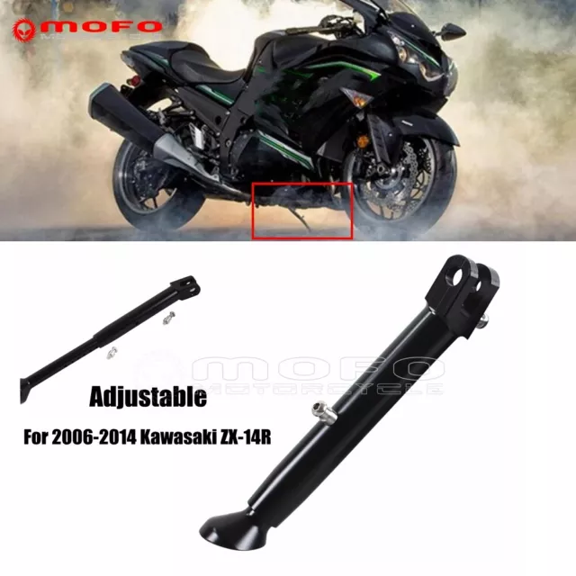 Adjustable Kickstand Bolt On Lowering Link Side Stand For 06-14 KAWASAKI ZX-14R