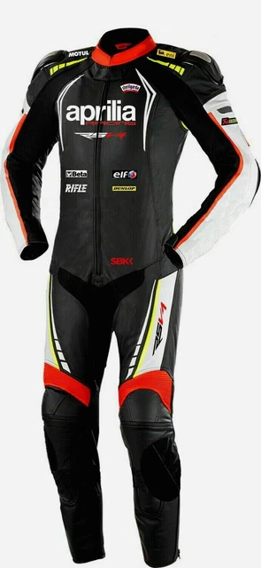 Brand New Aprilia MotoGP 1PC cowhide Leather Motorcycle suit Motorbike racing