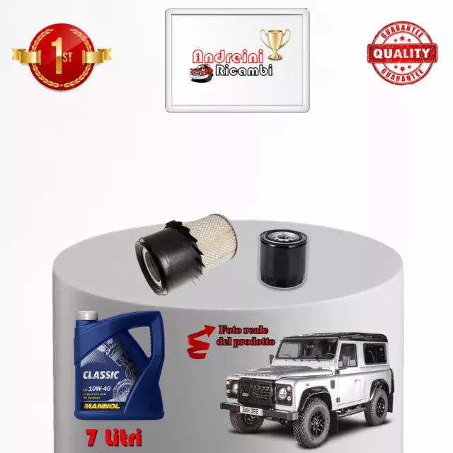 Kit Tagliando Filtri E Olio Land Rover Defender 90/110 2.5 62Kw 84Cv 1991 ->