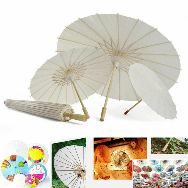 sourcing map 6 ombrelli di carta da 20 cm, ombrelli di carta oliata fai da te, per fotografie, oggetti di scena, artigianato, feste, matrimoni, decorazioni, colore: giallo