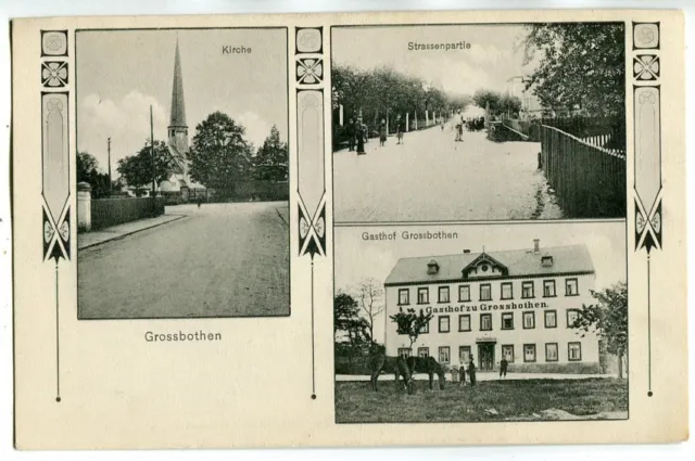 AK Grossbothen,Gasthof,Straße,bei Grimma,Colditz,Leipzig um 1910