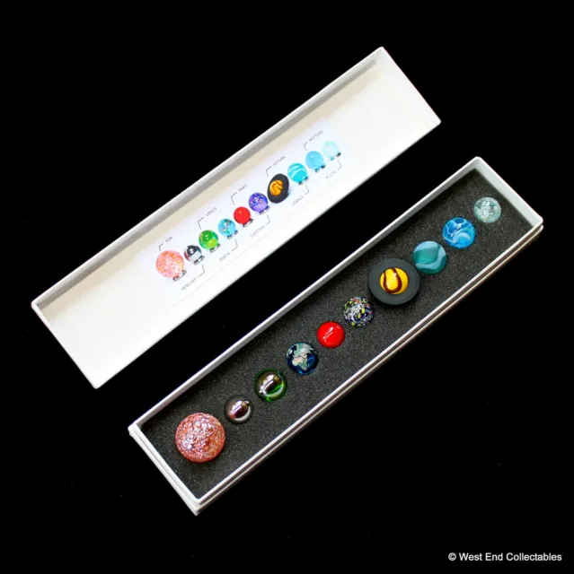 Sammler Verpackt Miniatur Solar System Orrery Globus Planet Murmeln Set 14-22mm