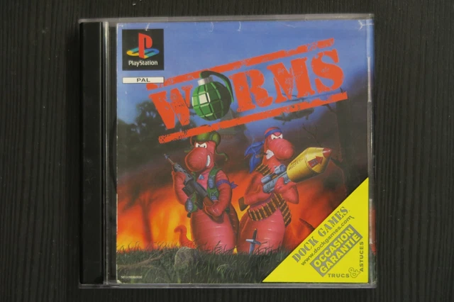 Jeu Worms World Party PS1 - Version Allemande PAL Complète En Boîte - Bon état