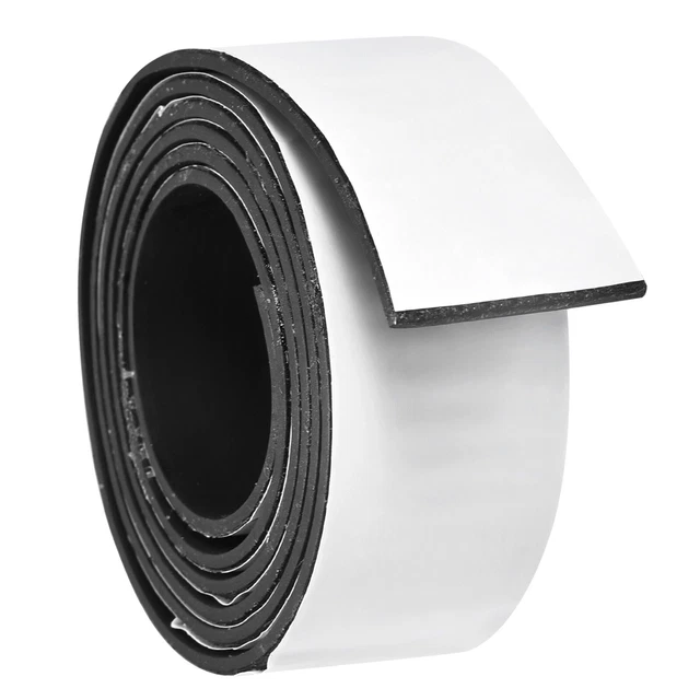 Adesivo Strisce di Gomma 2""B x 5/64""T x 10'L Foglia Solida Gomma Foglio Rotoli