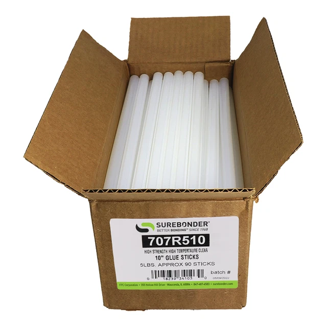 Surebonder Full Size 10" High Strength Hot Glue Stick - Bulk Box