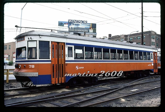 (Ym) Orig. Traktion/Trolley Schiebe Septa (Philadelphia, Pa) 78