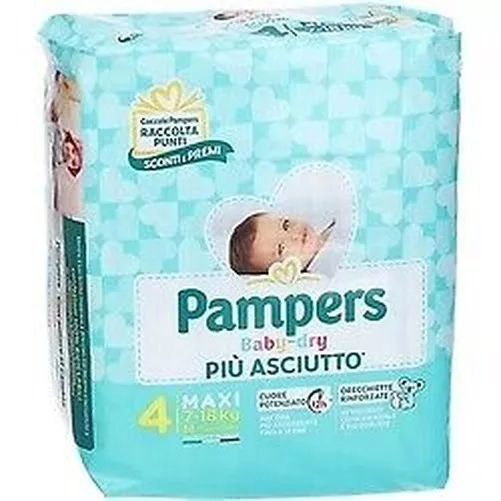 Pampers Baby-Dry 4 7-18 kg 18 Piece Diapers Made IN Italy