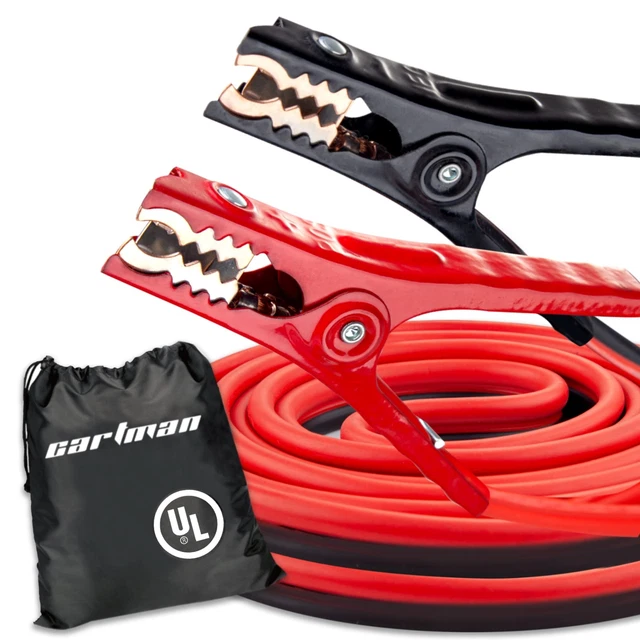 4 Gauge 20 Feet Jumper Cables Listed Automotive Booster Cables wit...