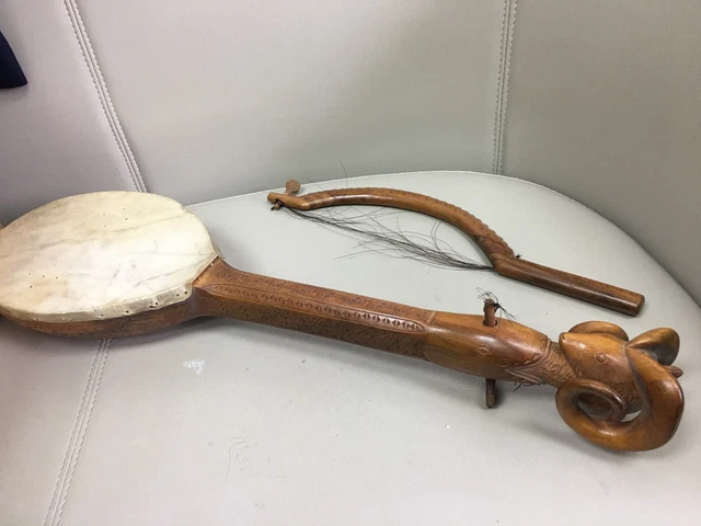 Vintage Serbian Gusle with Bow - Used Condition - No strings