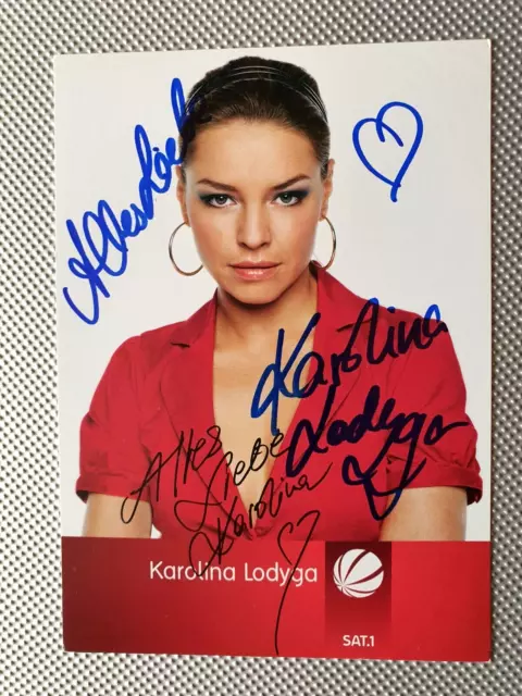 Autogrammkarte Original Signiert Karolina Lodyga