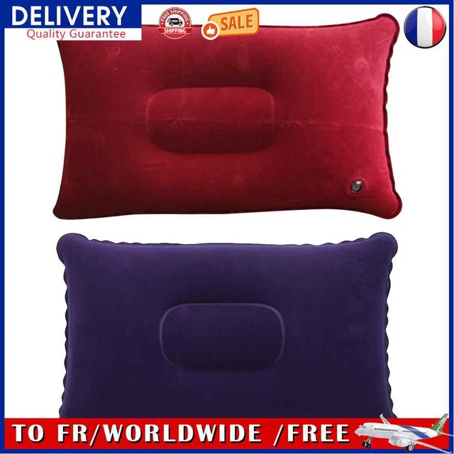 Outdoor Hiking Beach Car Plane Head Rest Inflatable PVC Air Pillow Sleep Cushion